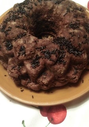 Una foto de Bundt cake chocolate y café!!