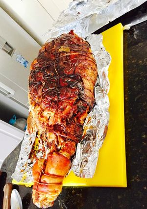 Una foto de Jamón de cerdo al horno