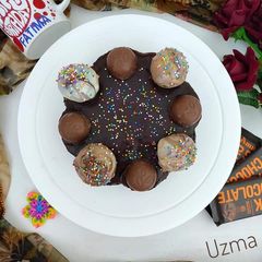 A picture of Eggless Chocolate Cake.