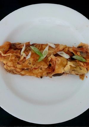 A picture of My Peppered Mushroom & Onion Omelette 🥰.