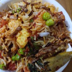 A picture of Mutter Paneer Biryani.