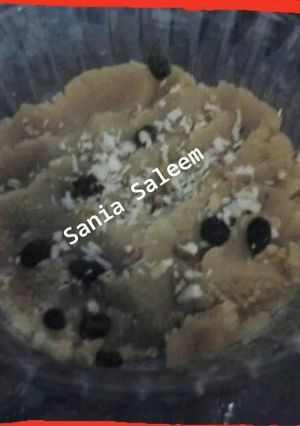 A picture of Besan or Gram Flour Halwa.