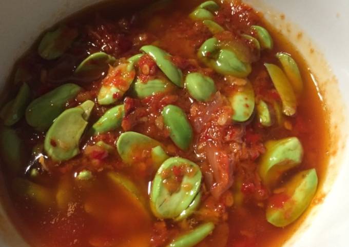 Sambel Merah Pete (Pedas Manis Asam)