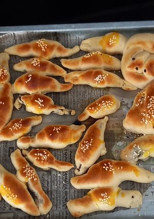 عکسی از دستور کروسان با مغز شکلات