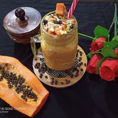 A picture of Oats Papaya Smoothie.