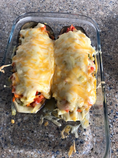Una foto de Berenjenas rellenas y gratinadas