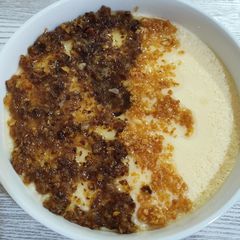 Steamed egg pudding A picture of Steamed egg pudding.