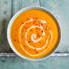 A picture of Carrot and Orange Soup.