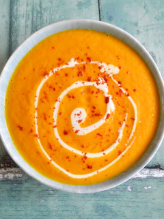 A picture of Carrot and Orange Soup.