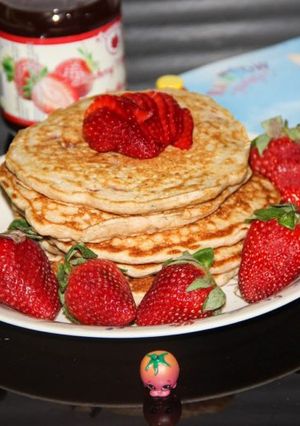 A picture of Very Berry Strawberry Shortcake Pancakes.