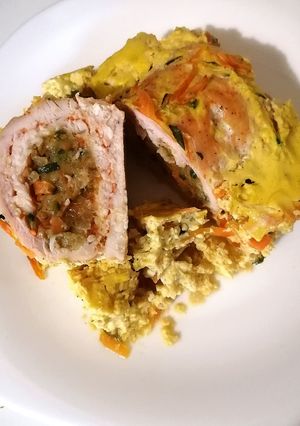 Zöldségekkel töltött csirkemell 🥕🧅 recept fotója
