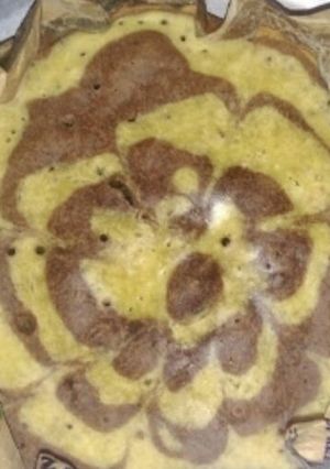 A picture of Ginger marbel cake (no oven bake) #Healthybakingcontest.
