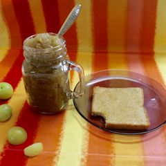 A picture of Gooseberry/Amla jam.
