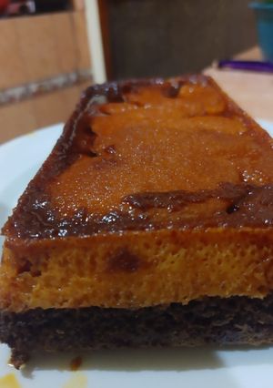 Una foto de Pastel imposible / Chocoflan