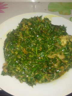 A picture of Affang soup.