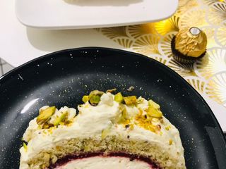 Bûche pistache et fruit rouges