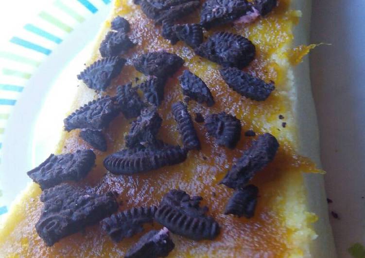 Bagaimana memasak Steamed Cheese Cake with Oreo and Pineapple Jam, Bisa Manjain Lidah