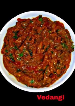 A picture of Baingan Ka Bharta.