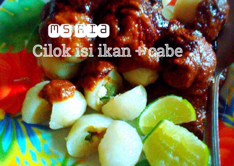 Resep Cilok Mercon isi ikan cabe saus kacang yang Bisa Manjain Lidah