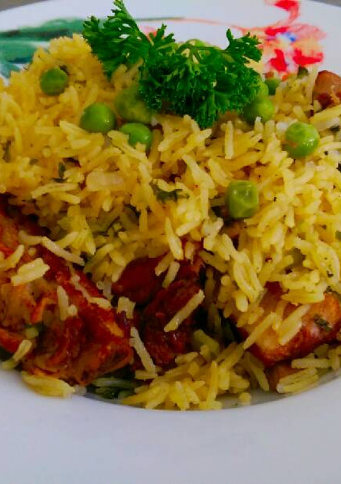 Una foto de Arroz basmati con costillas de cerdo!
