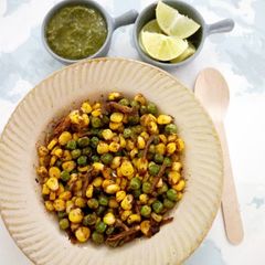 A picture of Peas, corn chaat street style.