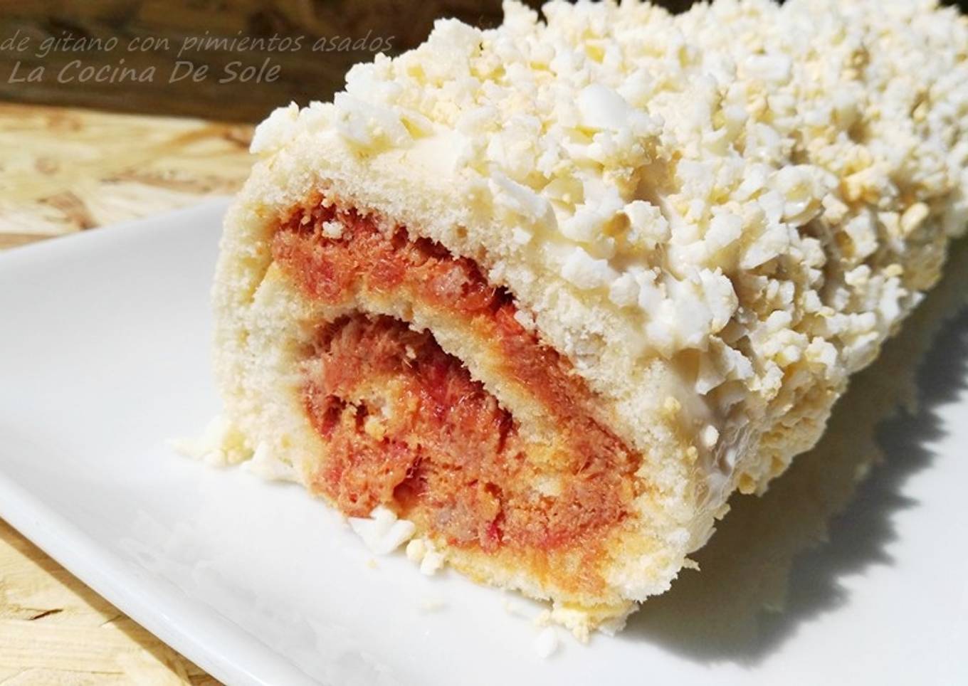 Brazo de gitano con pimientos asados