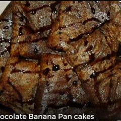 Chocolate banana pancakes A picture of Chocolate banana pancakes.