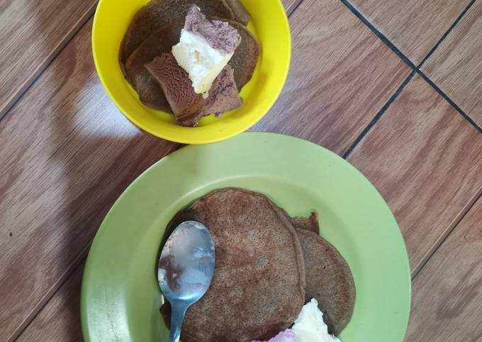 Anti Ribet, Memasak Pancake coklat topping ice cream Murah
