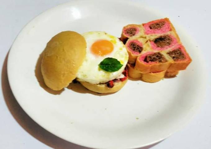 Paw Bread and Steamed fried Sunny Side Up