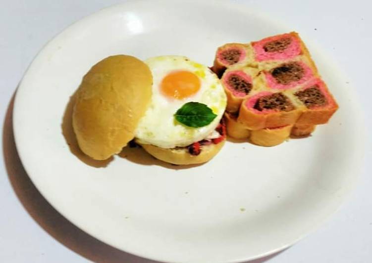 Paw Bread and Steamed fried Sunny Side Up