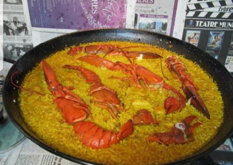 Arroz con bogavante seco