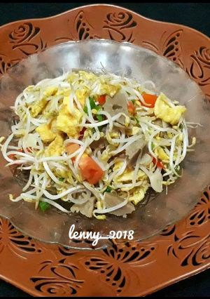 Foto resep Telur dadar cah toge