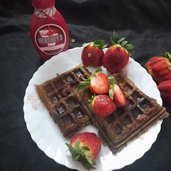 A picture of Chocolate waffles.