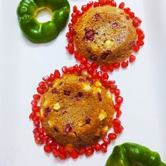 A picture of Daliya Pomegranate Corn Dhokla.
