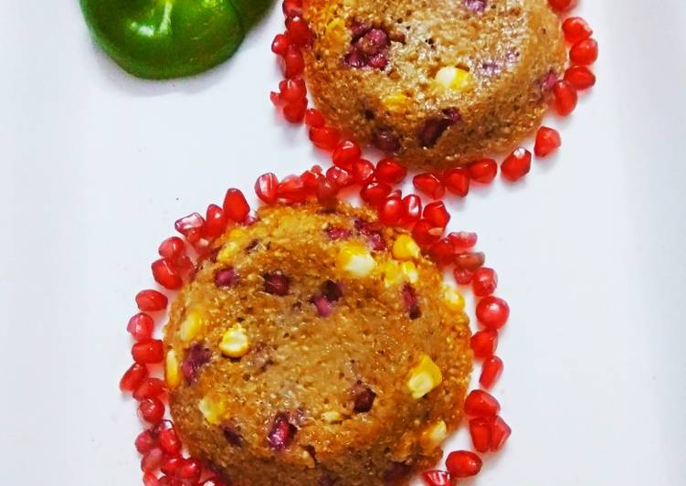 Daliya Pomegranate Corn Dhokla