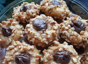 Foto resep Choco Peanut Thumbprint Cookies (Step by Step)