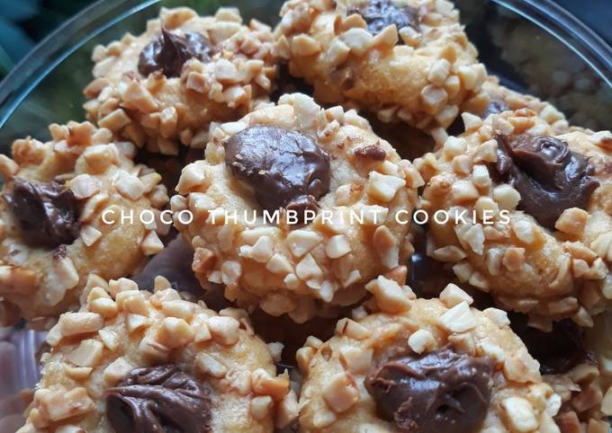 Choco Peanut Thumbprint Cookies (Step by Step)