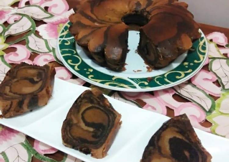 Cara Gampang Menyiapkan Marble Cake lembut dan enak Anti Gagal