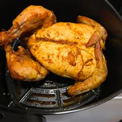 A picture of Air fryer whole chicken.