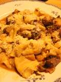Tortelinis con salsa rónma, que iba a ser verdolaga, y no fue