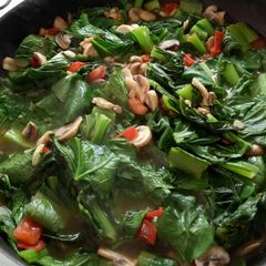 A picture of Choy Sum and Mushroom Stir Fry *Vegan.
