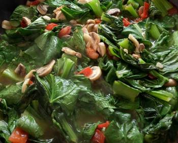 New Recipe Choy Sum and Mushroom Stir Fry Vegan Delicious Nutritious