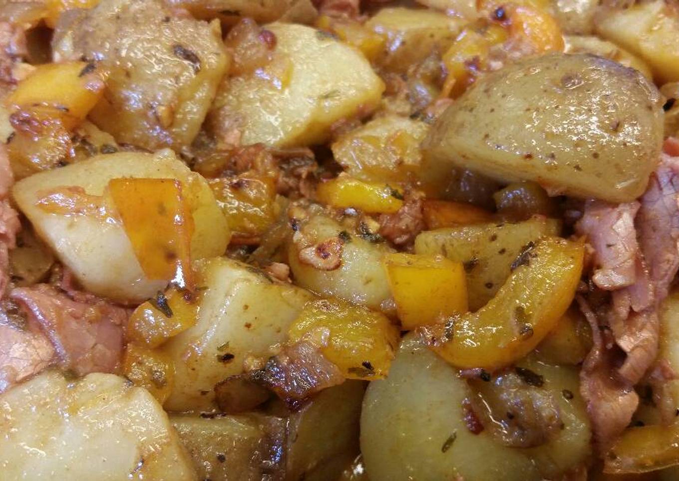 Potato & Pastrami Saute