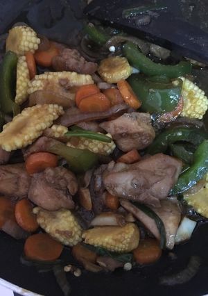 Foto resep Ayam sayur saos teriyaki ala hokben