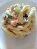 Maccheroncini con gamberetti e zucchina