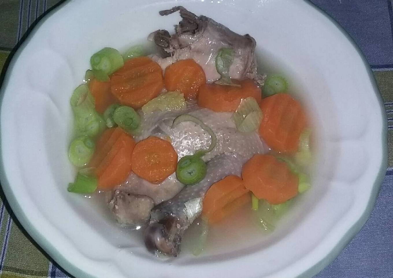 Sop ayam kampung menu anak