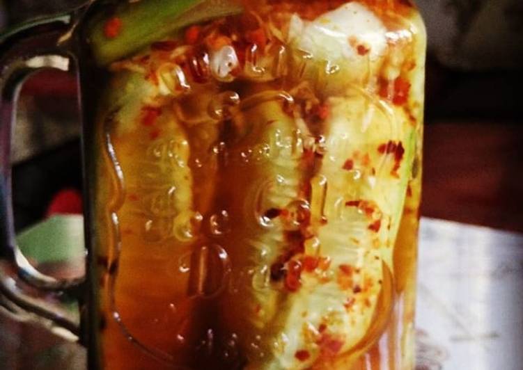 Acar timun pedas (spicy korean cucumber kimchi)