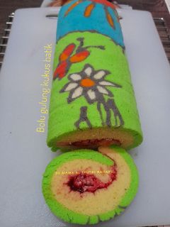 Foto resep Bolu gulung kukus batik