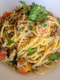 Foto resep Spaghetti Aglio Olio with Crab