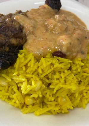 A picture of White rice with a twist.